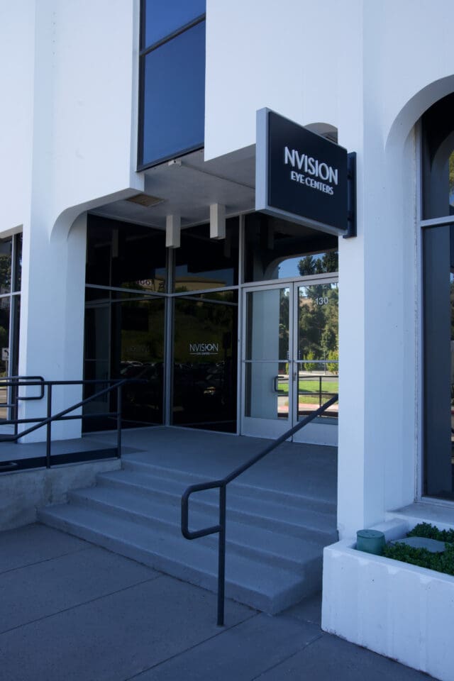 Exterior entrance of NVISION eye clinic - Winston location and Fullerton, in Fullerton, California location