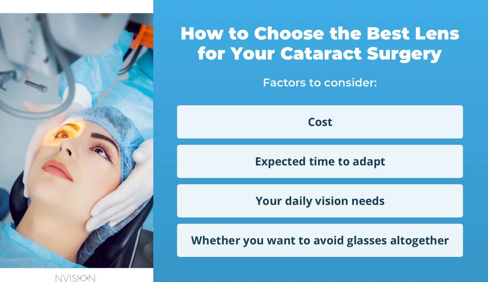 Glimp Eerlijkheid last Cataract Surgery Lens Options | Best Lens Options in 2023