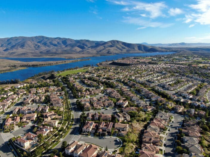 Vista lasik eye surgery center ariel view of Vista, California