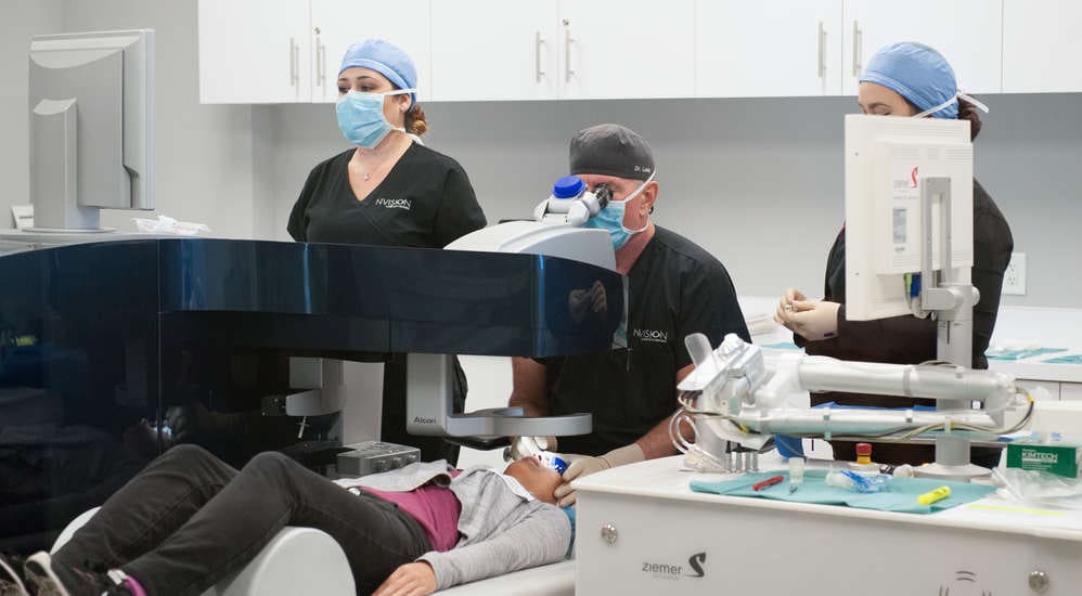 Surgeon performing procedure