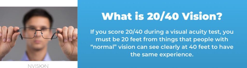 What is 20/40 Vision?